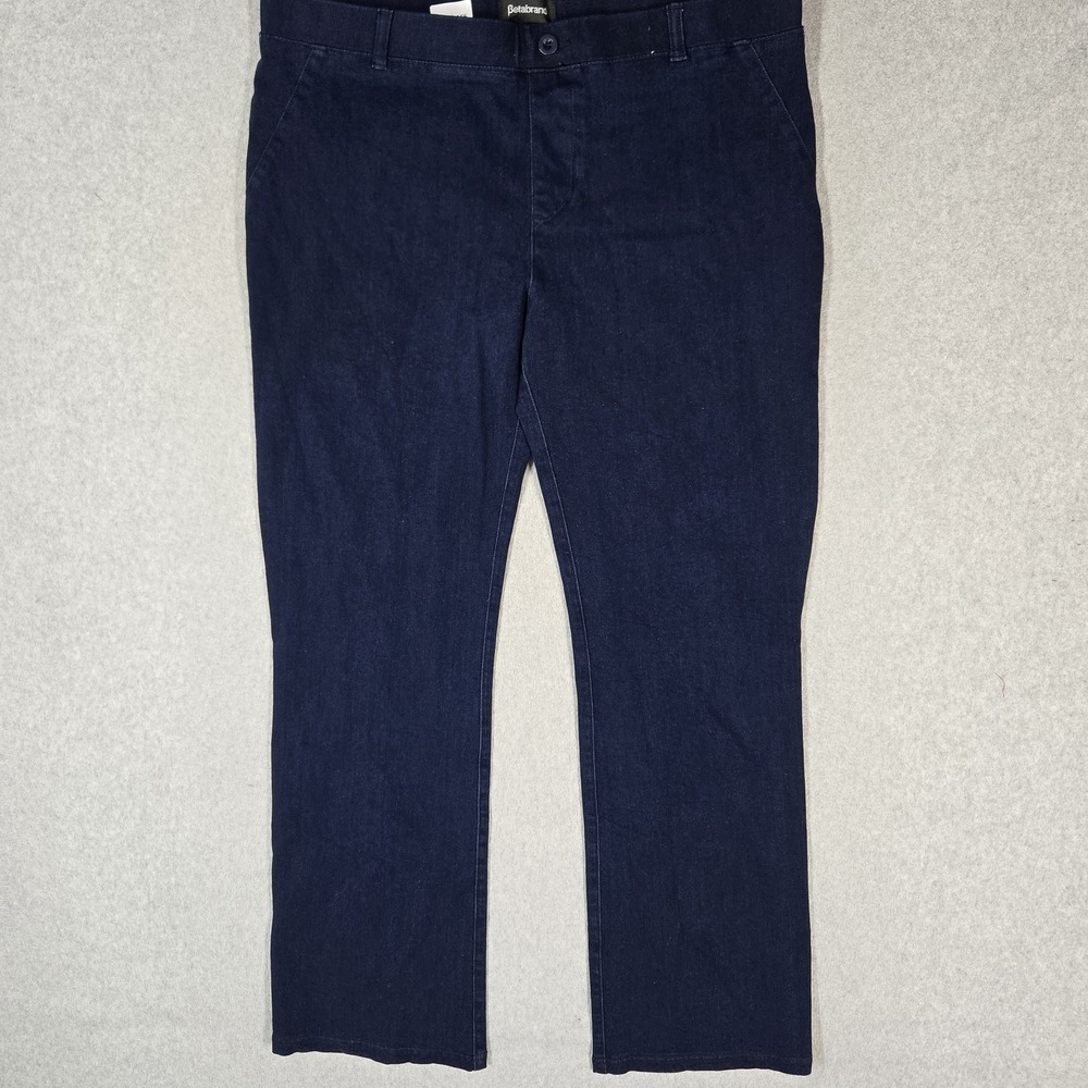 Betabrand Women Pants 2XL Dark Blue Dress Pull On 31" Inseam Stretch